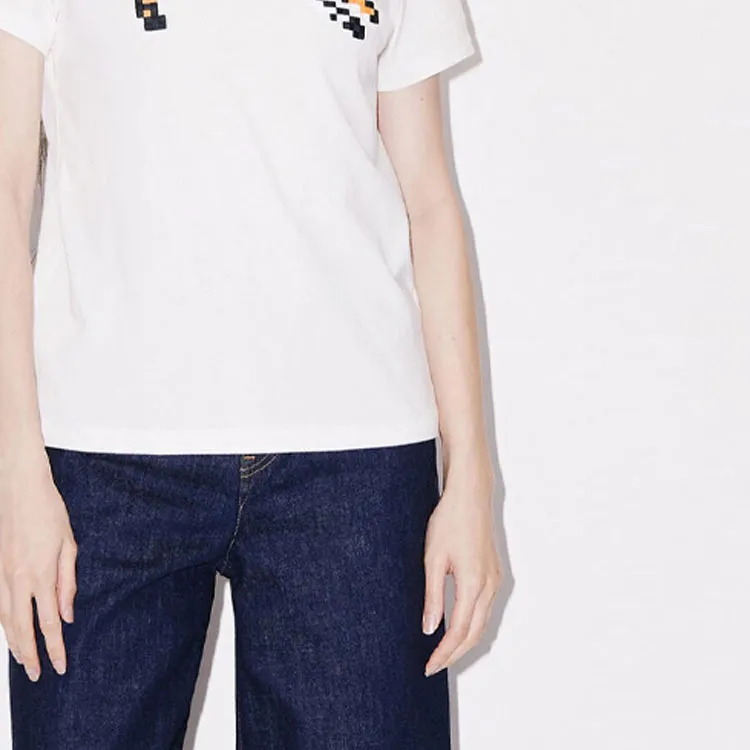 KENZO Tiger Motif Embroidered Crewneck T-Shirt-5