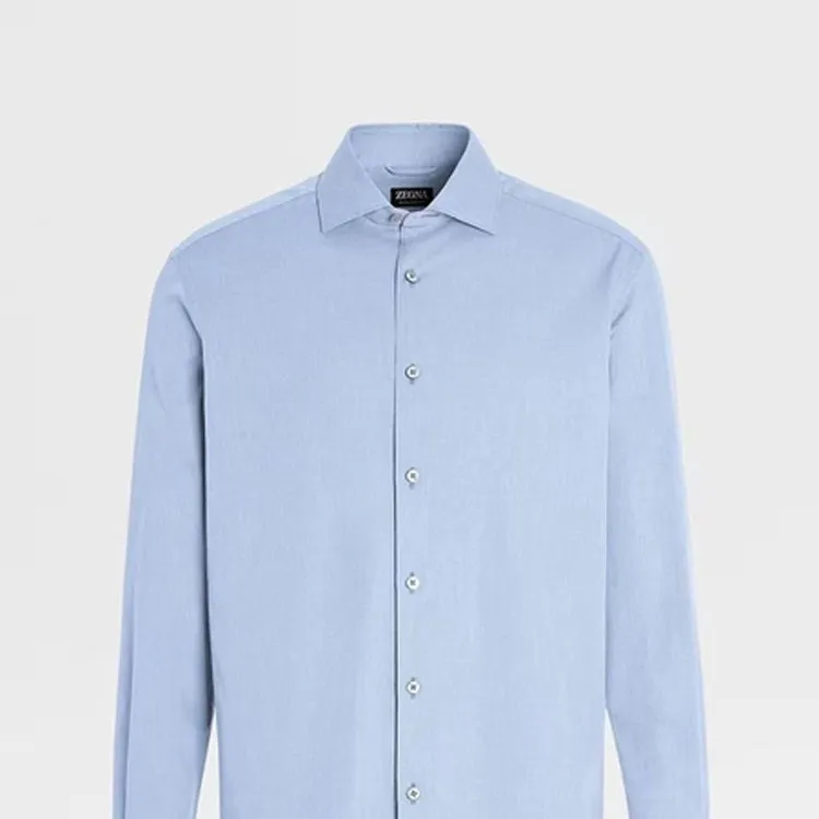 Ermenegildo Zegna Shirts Men Light Blue-1