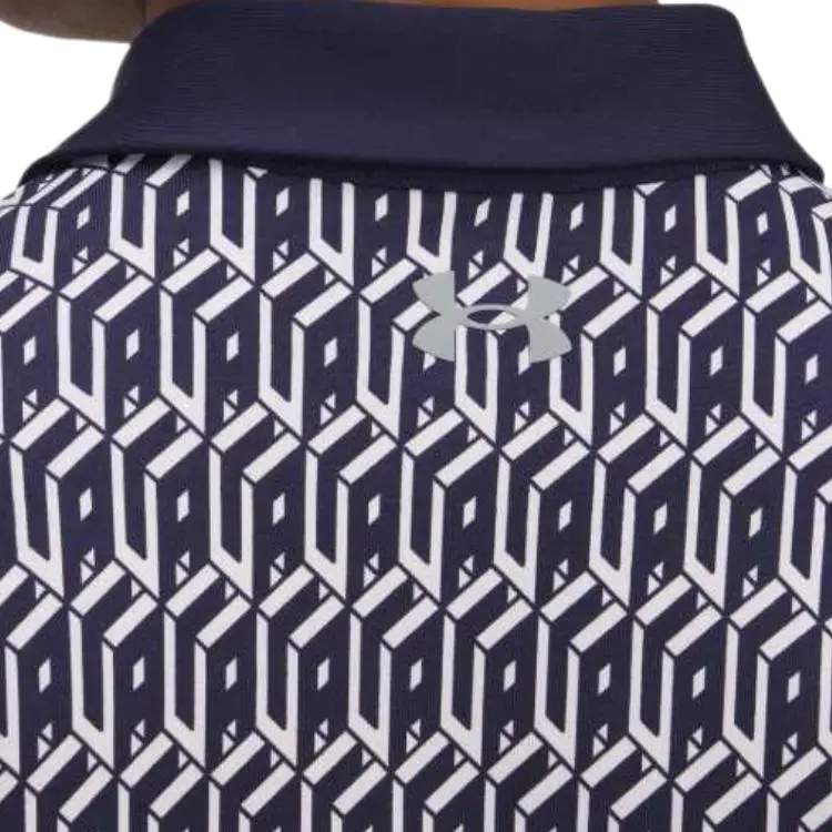 Under Armour Playoffs Print Polo 3.0 Polo Shirt Men's White Blue 114-2