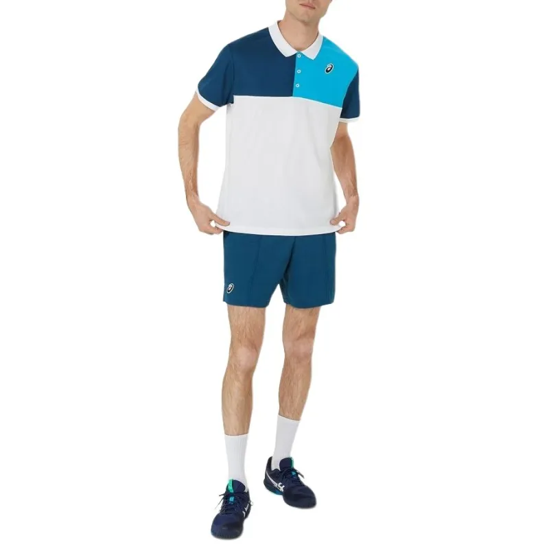 Asics Polo Shirts Men Blue-3
