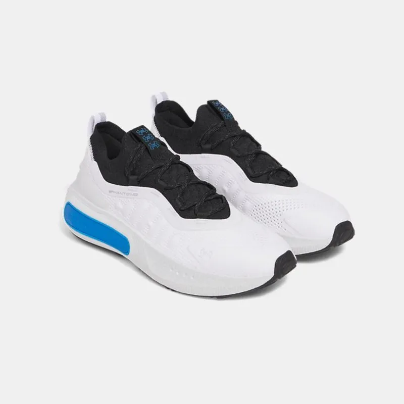 Under Armour Phantom 4 Anti Slip Wear Resistant Low Top Running Shoes Men's White-4