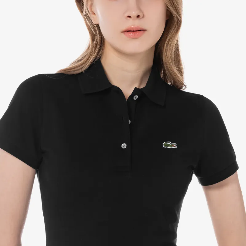 LACOSTE Short Sleeved Dress Women's Black-3