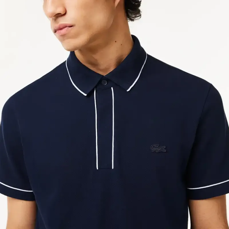 LACOSTE Contrast-trim Polo Shirt-3