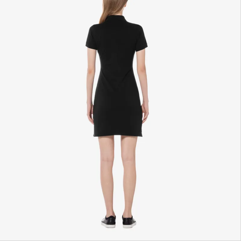 LACOSTE Short Sleeved Dress Women's Black-2