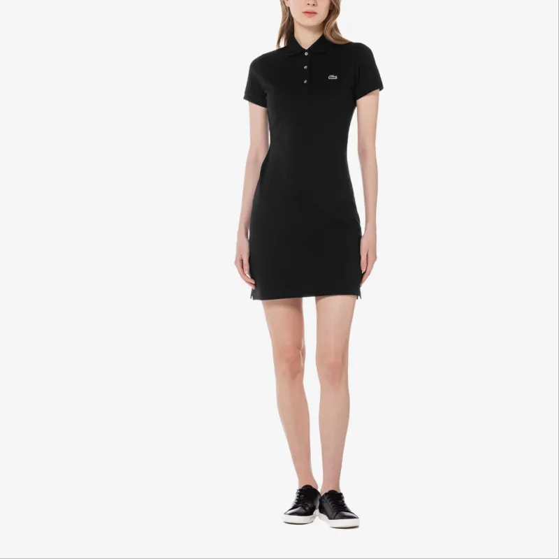 LACOSTE Short Sleeved Dress Women's Black-1