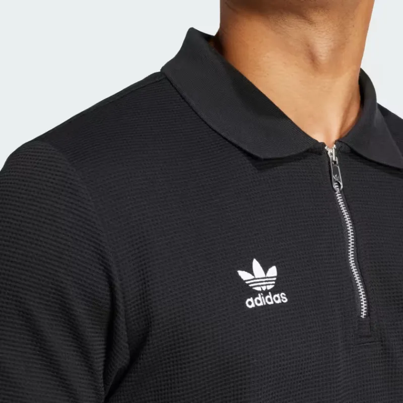 Adidas S Essentials Waffle Polo Shirt-4