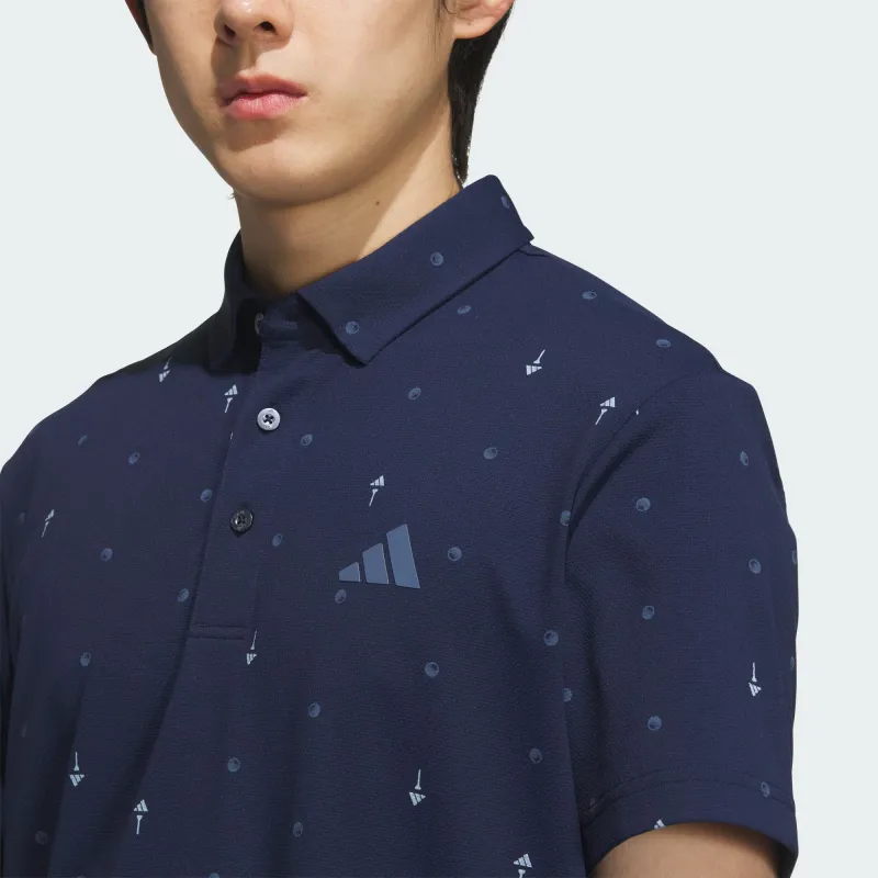 Adidas MONOGRAM Polo Shirt Men's College Navy-4