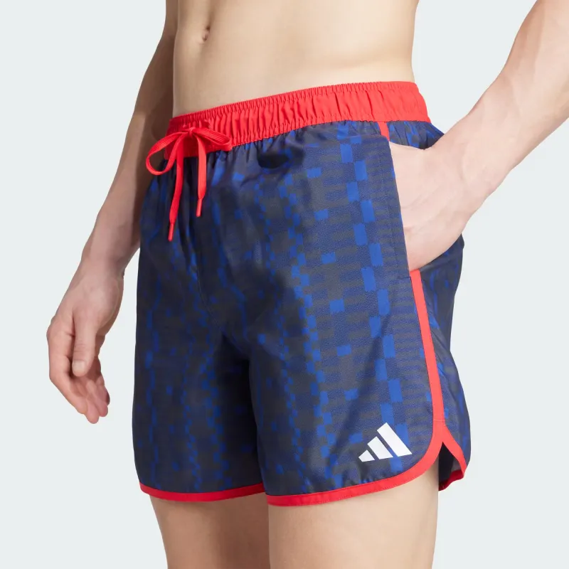 Adidas Swimming Shorts Men's Blue Red-3