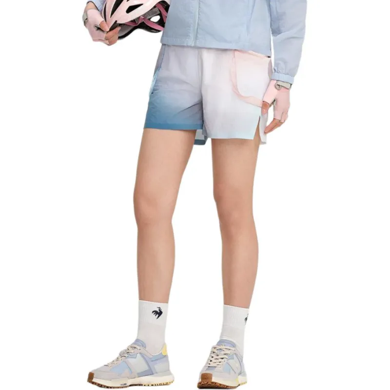 Le Coq Sportif Casual Shorts Women's Gray Blue-2