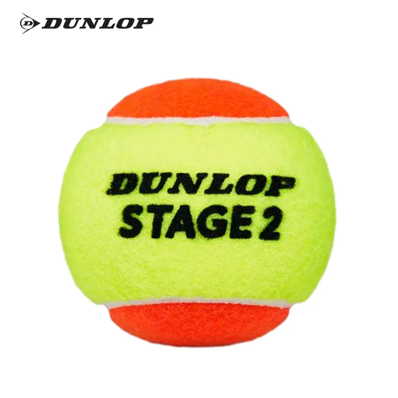 DUNLOP STAGE 2 Tennis Balls Wool, Polyester Training Ball Firm Ground, Grassland, Red Clay Orange Cyan-2