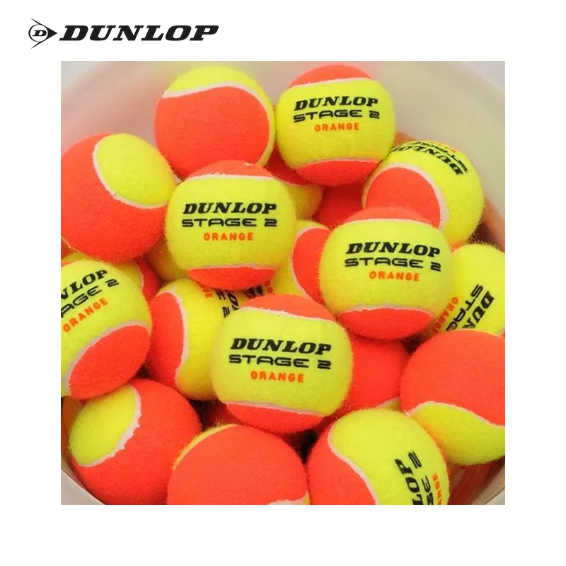 DUNLOP STAGE 2 Tennis Balls Wool, Polyester Training Ball Firm Ground, Grassland, Red Clay Orange Cyan-5