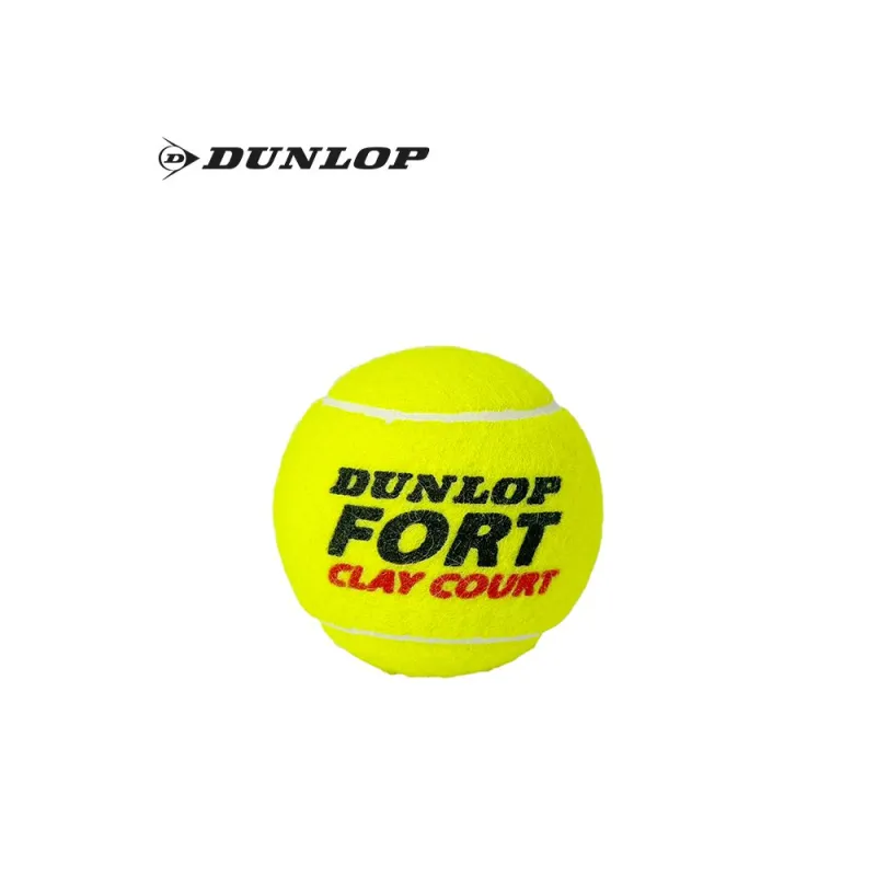 DUNLOP FORT CLAY Tennis Balls Wool, Polyester, Cotton Match Ball Red Soil Cyan-2