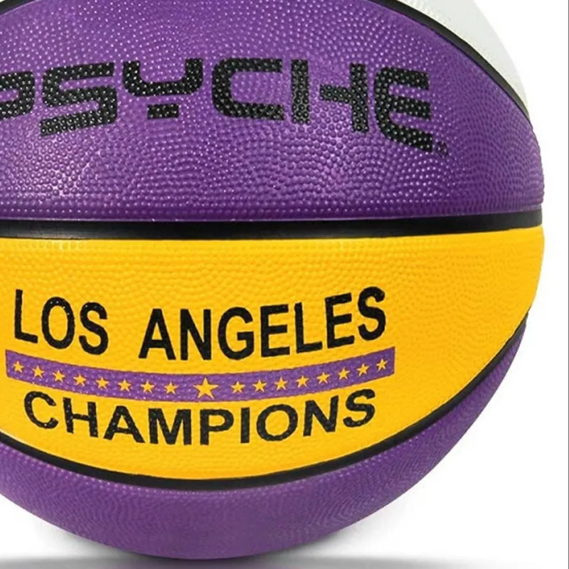 PSYCHE Rubber Basketball Yellow Purple Size 3 Training Kids'-1