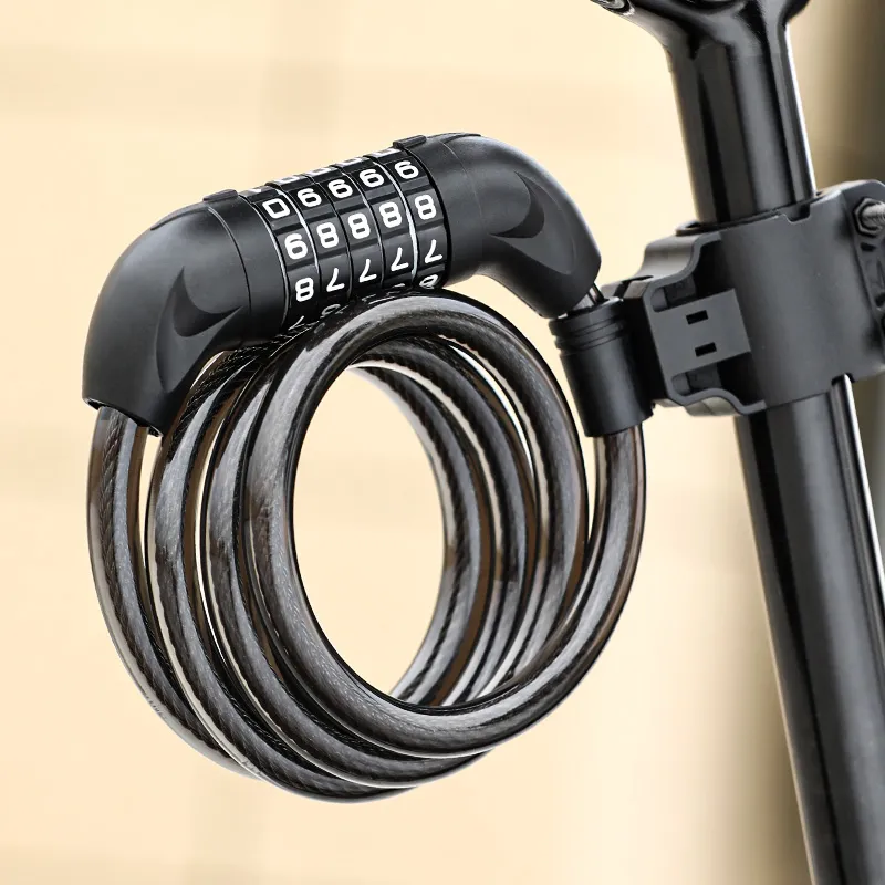 TOSUOD Bicycle Locks Aluminum Alloy Lock Core PVC Tube Coded Lock-2
