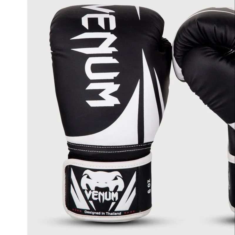 VENUM Boxing Gloves PU Black White-3