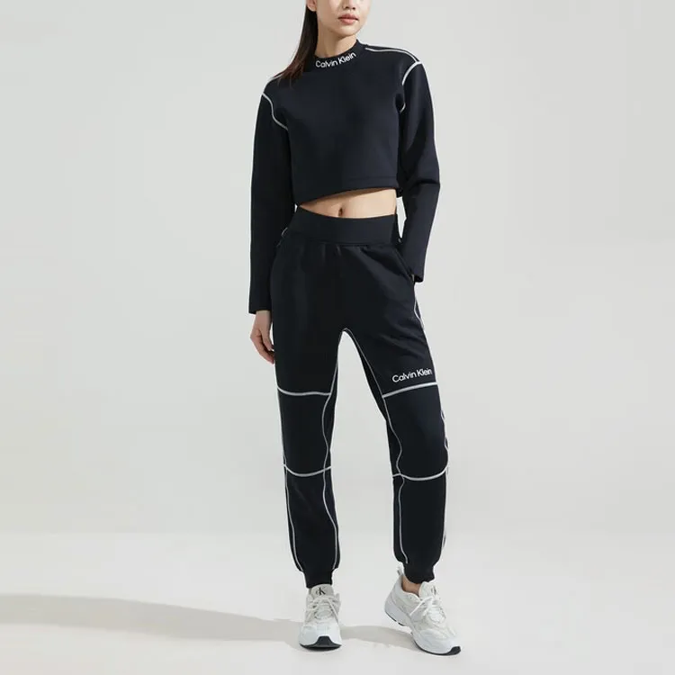 CALVIN KLEIN Knitted Sports Pants Women's Space Black-1