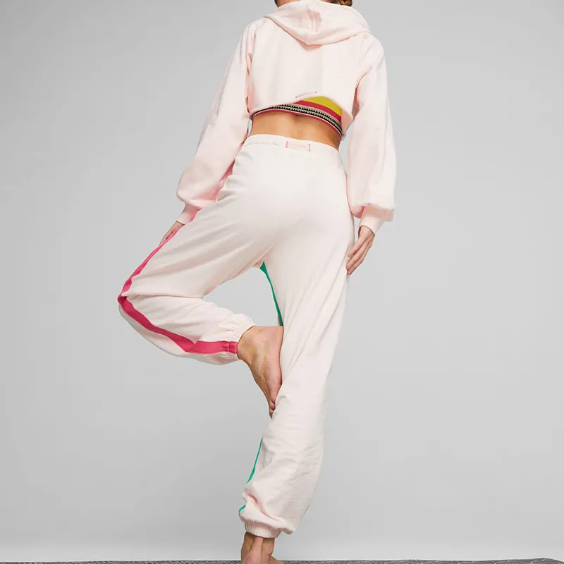 PUMA X LEMLEM CO-BRANDED SERIES Knitted Sweatpants Women's Pink-3