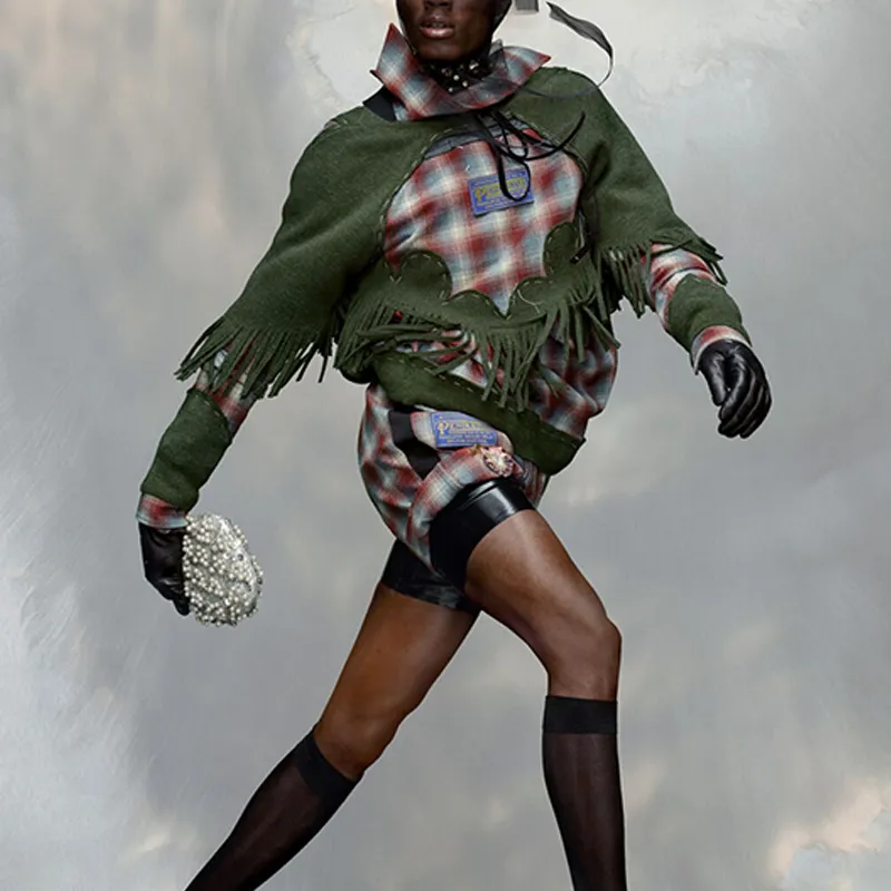 Maison Margiela Check pattern Fringed Shirt-1