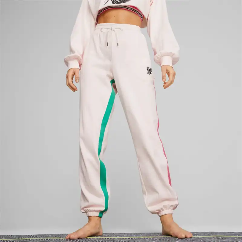 PUMA X LEMLEM CO-BRANDED SERIES Knitted Sweatpants Women's Pink-2