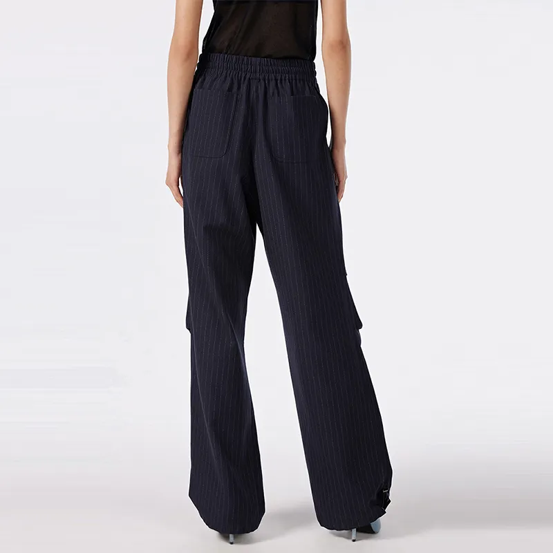 UOOYAA Casual Pants Women's Navy Blue-2