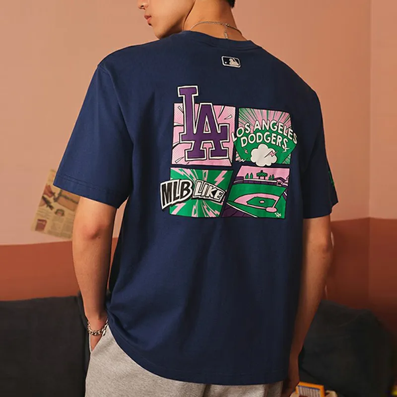 MLB Like Series T Shirts Unisex Indigo-4
