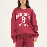 MLB College Style Series Sweatshirts Unisex Dark Burgundy