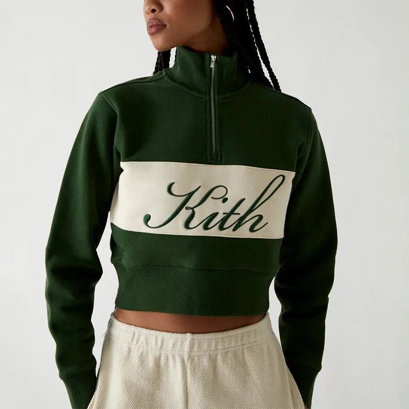 KITH Women's Hunter Ii KITH Script Quarter Zip Convoy-3