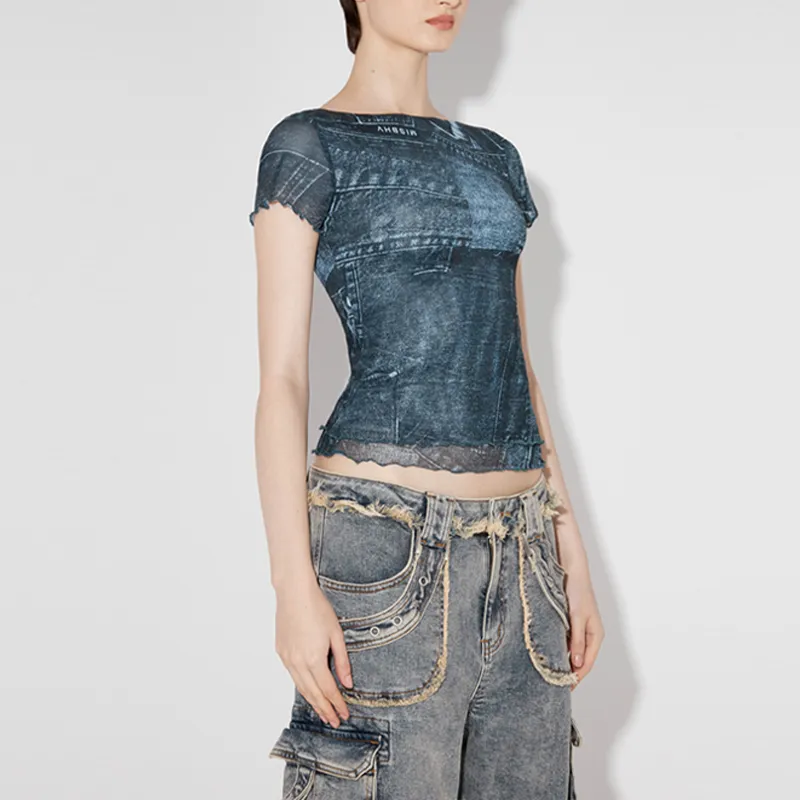 Misbhv X Esther Yu Yu Shuxin Co authored Series T Shirts Women's Dark Blue-1