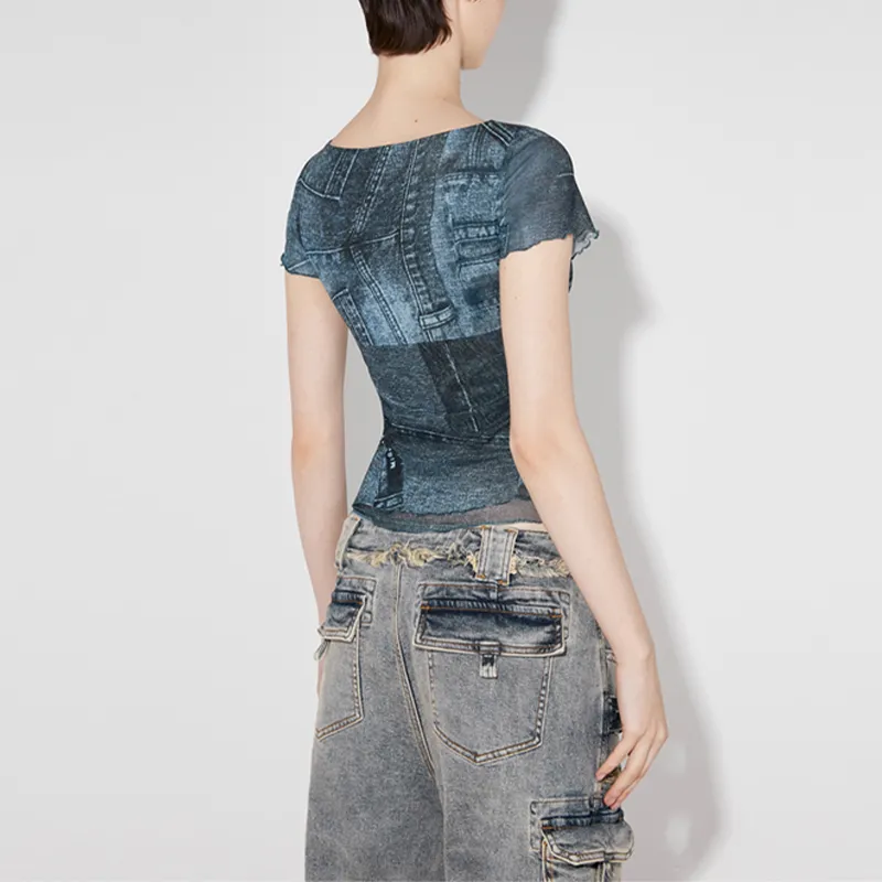 Misbhv X Esther Yu Yu Shuxin Co authored Series T Shirts Women's Dark Blue-2