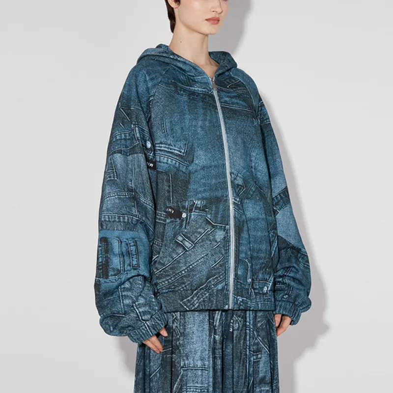 Misbhv X Esther Yu Yu Shuxin Co-authored Series Sweatshirts Unisex Denim Blue-2
