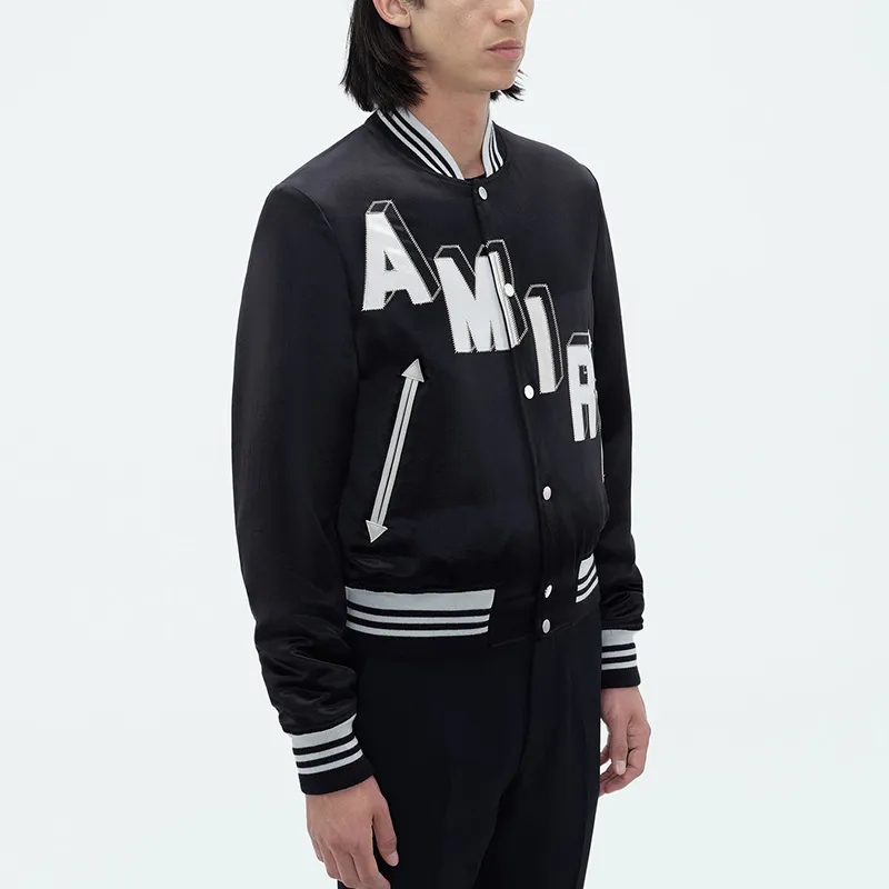 AMIRI Logo embroidered Varsity Jacket-3