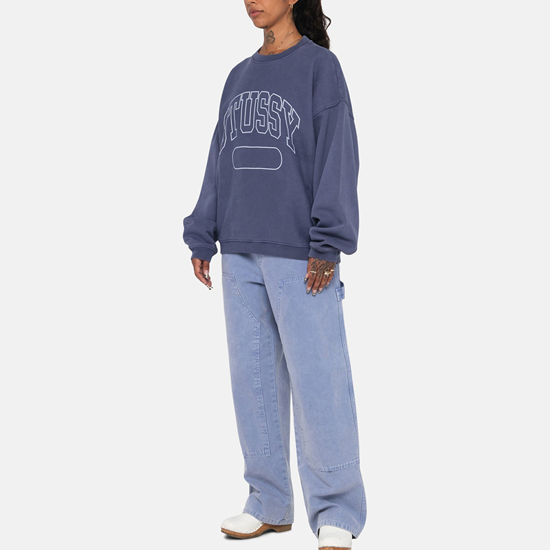 Stussy Varsity Oversized Crew Green XL - POIZON