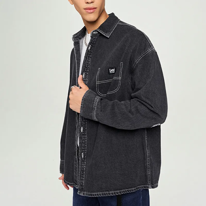 Lee Shirts Men Black-4