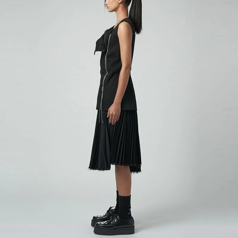 Yohji Yamamoto Sleeveless Dresses Women's Black-4