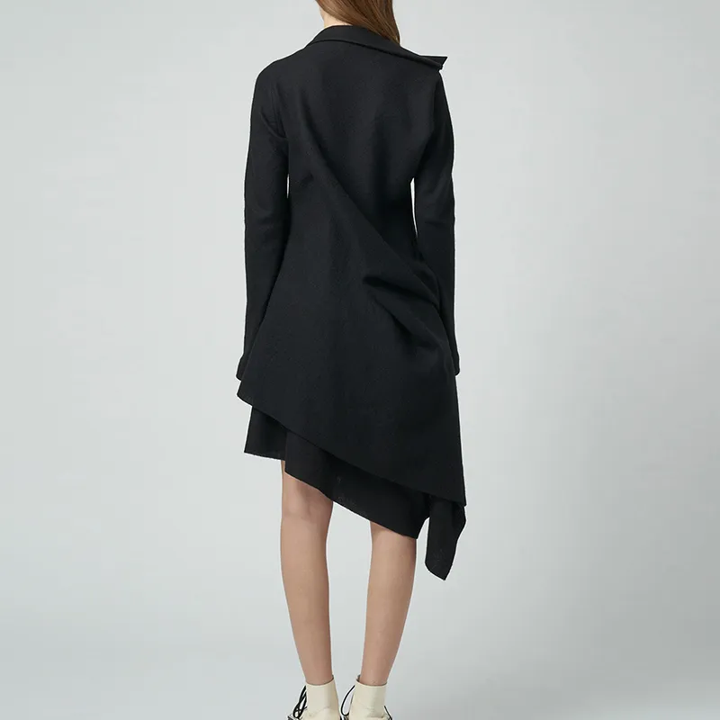 Yohji Yamamoto Backside Tucked Jacket 'Black'-3