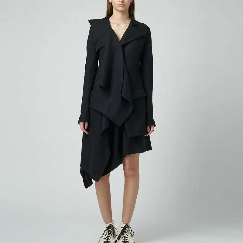 Yohji Yamamoto Backside Tucked Jacket 'Black'-2