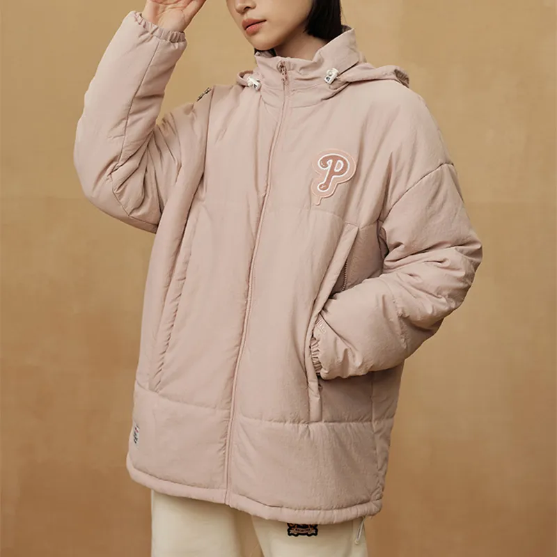 New Era Skateboard Puffer Jackets Unisex Pink-3