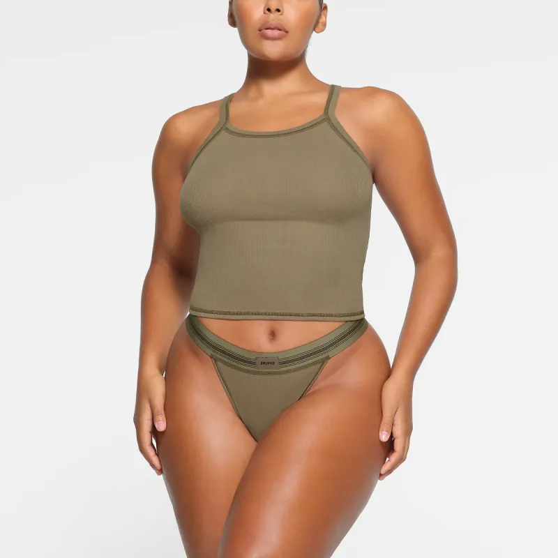 Skims Sleeveless Sports Shirts Women's Army Green/ARMY MULTI-1