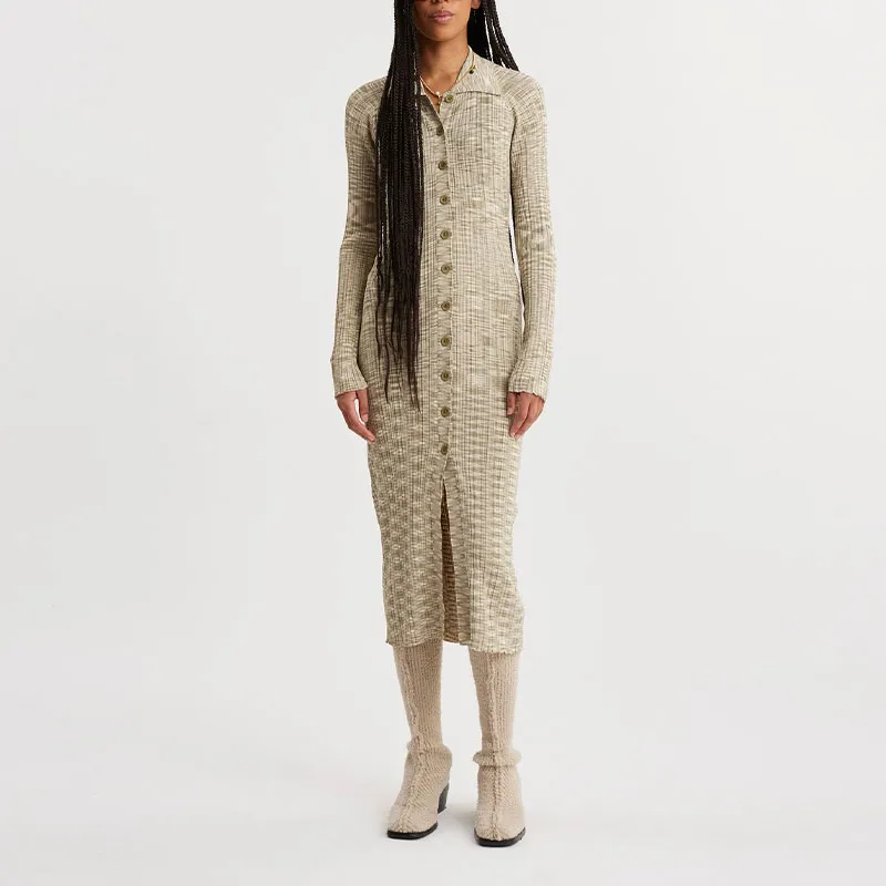 HOLZWEILER Long Sleeved Dress Women's Light Green-2