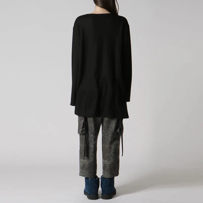Yohji Yamamoto Drop Shoulder Sleeve T-Shirt Unisex Black-4