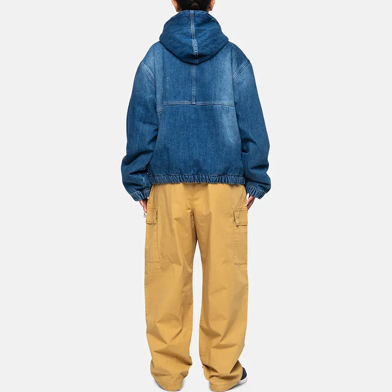 Stussy Denim Sherpa Work Jacket Dark Navy-5