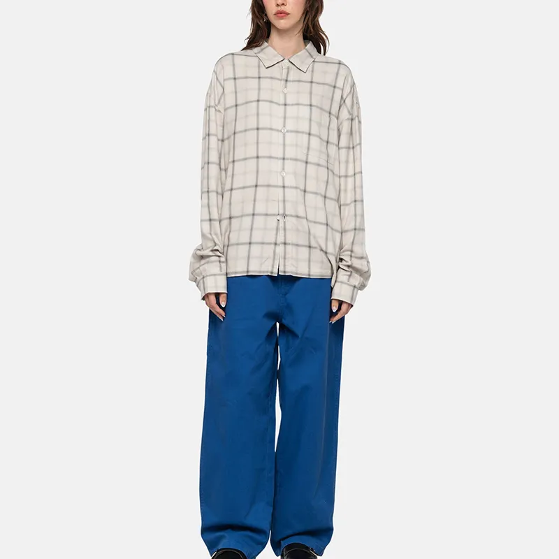 Stussy Shadow Plaid Rayon Shirt-7