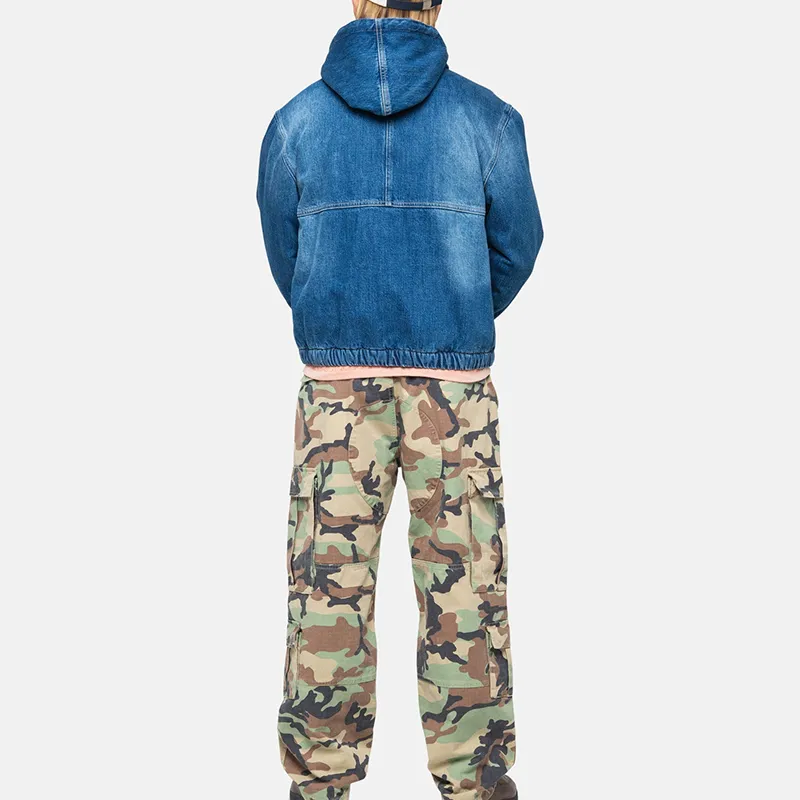 Stussy Denim Sherpa Work Jacket Dark Navy-3