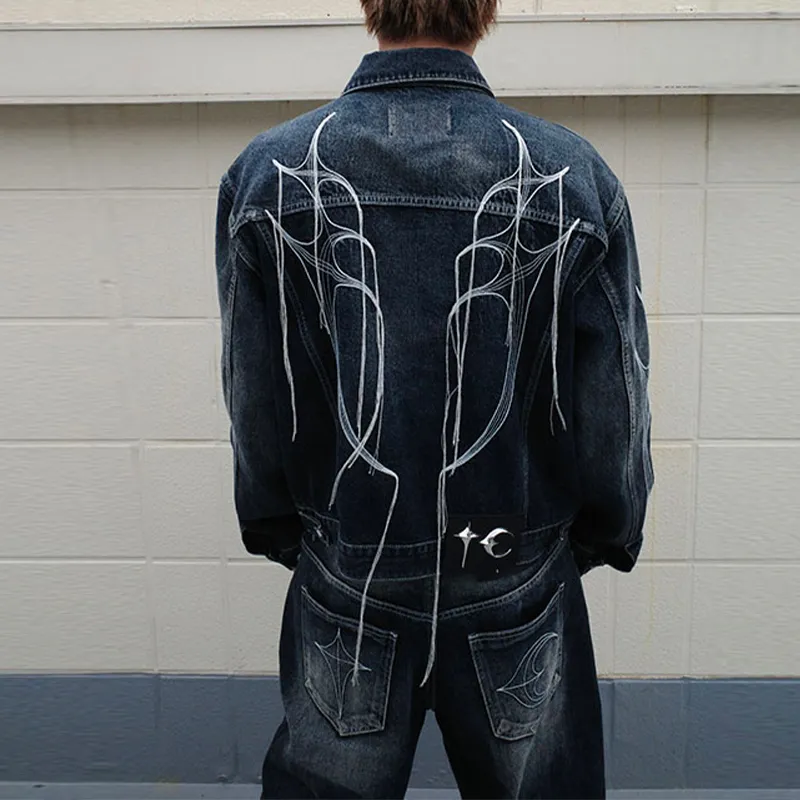 THUG CLUB Denim Jacket Unisex Black-2