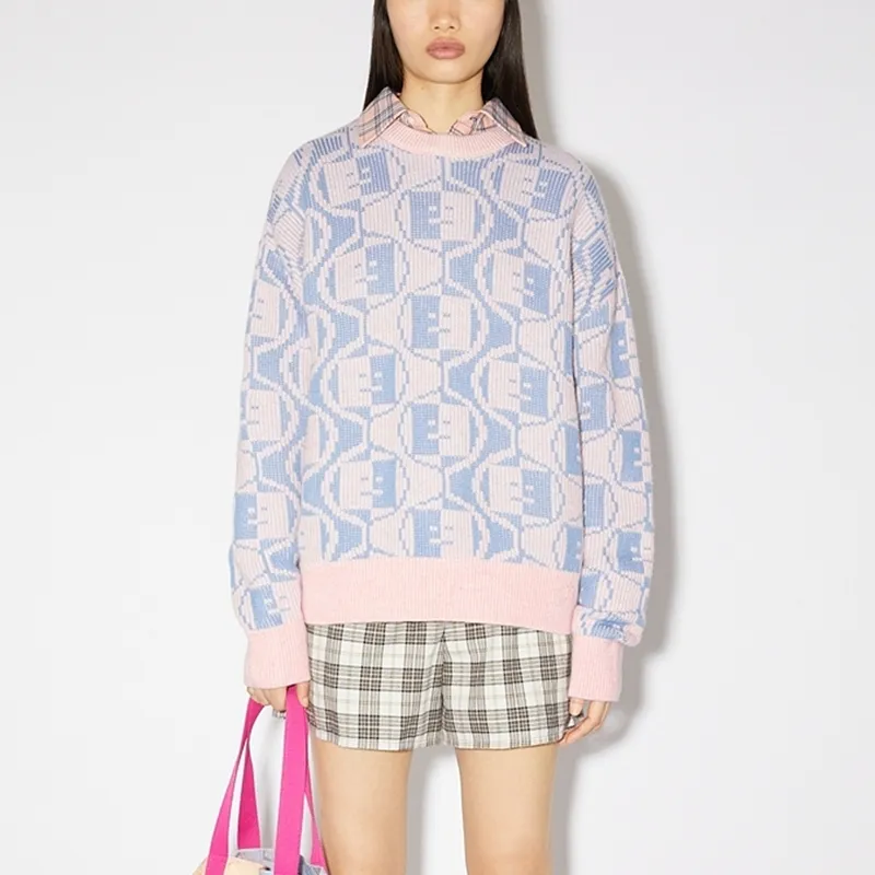 Acne Studios Sweater Unisex Light Pink Red-1