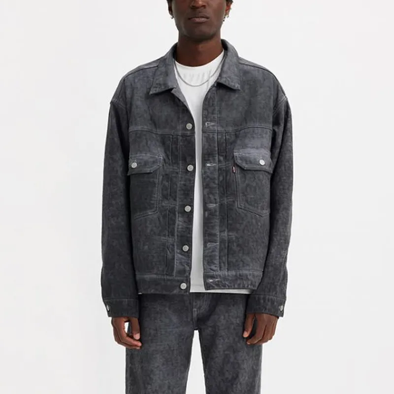 Levis X Stussy X Levis Jackets Unisex Black-1