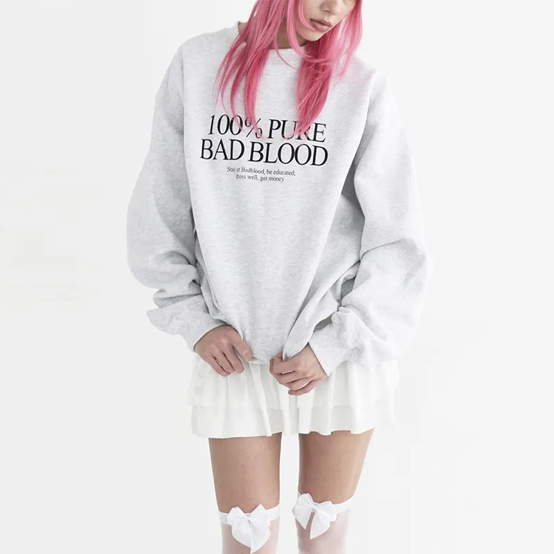 BADBLOOD Sweatshirt Unisex Gray-3