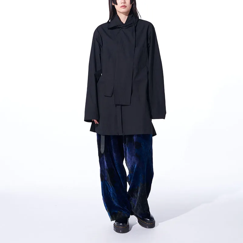 Yohji Yamamoto Casual Pants Unisex Navy-2