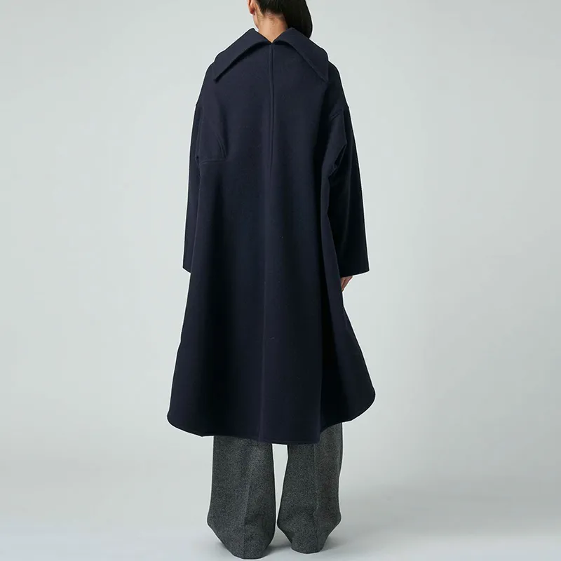 Yohji Yamamoto Cut out Collar Maxi Coat-4