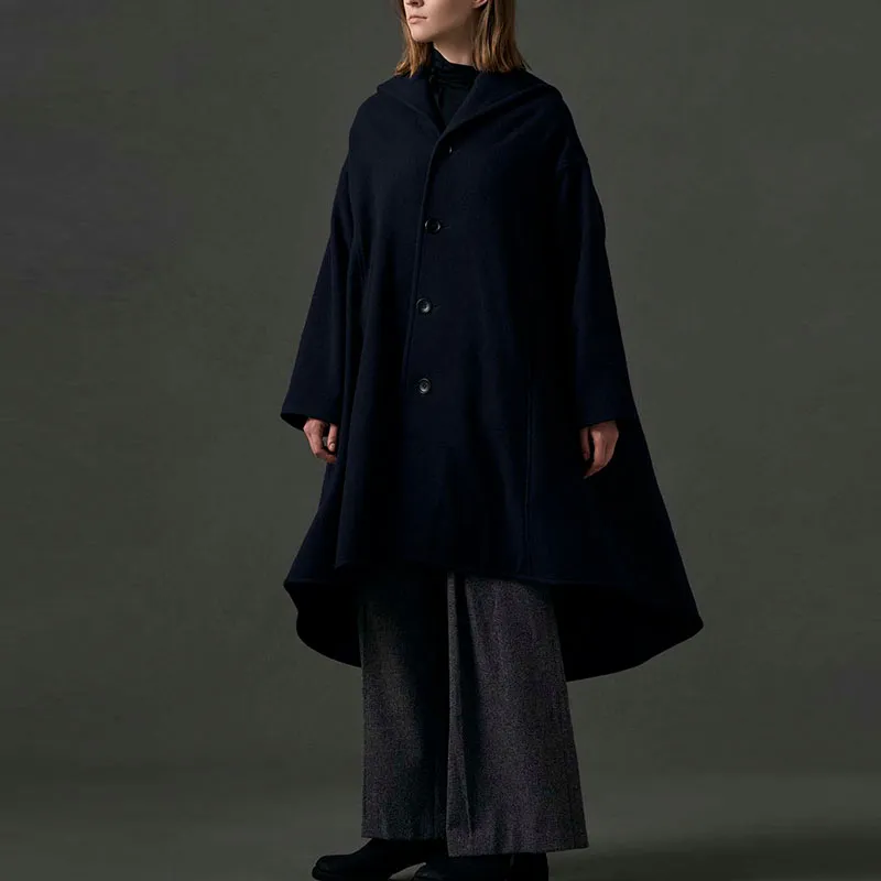 Yohji Yamamoto Cut out Collar Maxi Coat-3